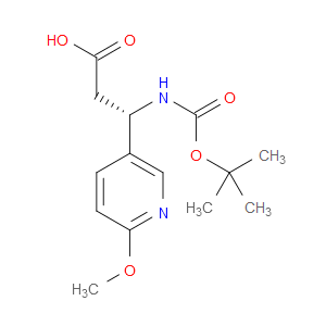 (S)-3-((TERT-BUTOXYCARBONYL)AMINO)-3-(6-METHOXYPYRIDIN-3-YL)PROPANOIC ACID - Click Image to Close