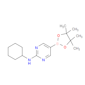 N-CYCLOHEXYL-5-(4,4,5,5-TETRAMETHYL-1,3,2-DIOXABOROLAN-2-YL)PYRIMIDIN-2-AMINE - Click Image to Close