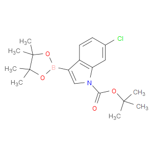 TERT-BUTYL 6-CHLORO-3-(4,4,5,5-TETRAMETHYL-1,3,2-DIOXABOROLAN-2-YL)-1H-INDOLE-1-CARBOXYLATE - Click Image to Close