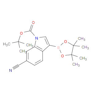 TERT-BUTYL 6-CYANO-3-(4,4,5,5-TETRAMETHYL-1,3,2-DIOXABOROLAN-2-YL)-1H-INDOLE-1-CARBOXYLATE - Click Image to Close