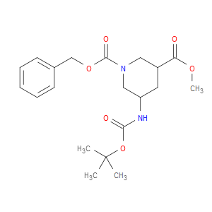 1-BENZYL 3-METHYL 5-(TERT-BUTOXYCARBONYLAMINO)PIPERIDINE-1,3-DICARBOXYLATE - Click Image to Close