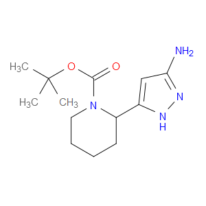 TERT-BUTYL 2-(5-AMINO-1H-PYRAZOL-3-YL)PIPERIDINE-1-CARBOXYLATE