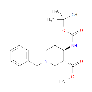TRANS-METHYL 1-BENZYL-4-((TERT-BUTOXYCARBONYL)AMINO)PIPERIDINE-3-CARBOXYLATE - Click Image to Close