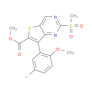 METHYL 7-(5-FLUORO-2-METHOXYPHENYL)-2-(METHYLSULFONYL)THIENO[3,2-D]PYRIMIDINE-6-CARBOXYLATE