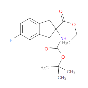 ETHYL 2-((TERT-BUTOXYCARBONYL)AMINO)-5-FLUORO-2,3-DIHYDRO-1H-INDENE-2-CARBOXYLATE - Click Image to Close