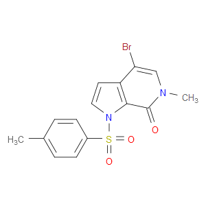 4-BROMO-6-METHYL-1-(4-METHYLBENZENESULFONYL)-1H,6H,7H-PYRROLO[2,3-C]PYRIDIN-7-ONE - Click Image to Close