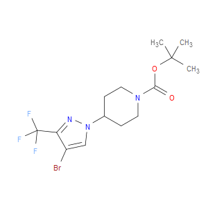 TERT-BUTYL 4-(4-BROMO-3-(TRIFLUOROMETHYL)-1H-PYRAZOL-1-YL)PIPERIDINE-1-CARBOXYLATE - Click Image to Close