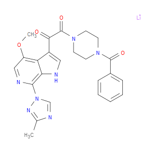 LITHIUM 3-(2-(4-BENZOYLPIPERAZIN-1-YL)-2-OXOACETYL)-4-METHOXY-7-(3-METHYL-1H-1,2,4-TRIAZOL-1-YL)PYRROLO[2,3-C]PYRIDIN-1-IDE