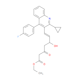 ETHYL (E)-7-[4-(4'-FLUOROPHENYL)-2-(CYCLOPROPYL)-3-QUINOLINYL]-5-HYDROXY-3-OXO-6-HEPTENOATE - Click Image to Close