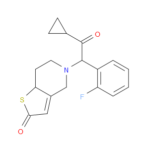 5-[2-CYCLOPROPYL-1-(2-FLUOROPHENYL)-2-OXOETHYL]-5,6,7,7A-TETRAHYDROTHIENO[3,2-C]PYRIDIN-2(4H)-ONE - Click Image to Close