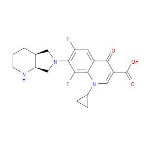 1-CYCLOPROPYL-6,8-DIFLUORO-7-((4AS,7AS)-HEXAHYDRO-1H-PYRROLO[3,4-B]PYRIDIN-6(2H)-YL)-4-OXO-1,4-DIHYDROQUINOLINE-3-CARBOXYLIC ACID