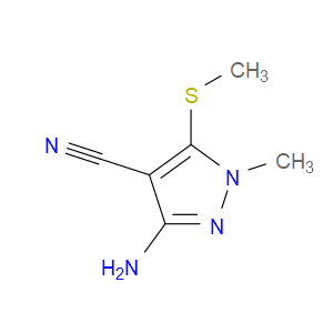 3-AMINO-1-METHYL-5-(METHYLTHIO)-1H-PYRAZOLE-4-CARBONITRILE