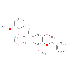 ETHYL 3-(4-(BENZYLOXY)-3,5-DIMETHOXYPHENYL)-3-HYDROXY-2-(2-METHOXYPHENOXY)PROPANOATE