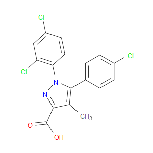 5-(4-CHLOROPHENYL)-1-(2,4-DICHLOROPHENYL)-4-METHYLPYRAZOLE-3-CARBOXYLIC ACID
