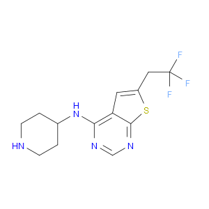 N-(PIPERIDIN-4-YL)-6-(2,2,2-TRIFLUOROETHYL)THIENO[2,3-D]PYRIMIDIN-4-AMINE - Click Image to Close