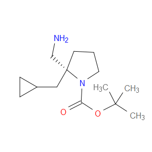 TERT-BUTYL (2R)-2-(AMINOMETHYL)-2-(CYCLOPROPYLMETHYL)PYRROLIDINE-1-CARBOXYLATE - Click Image to Close