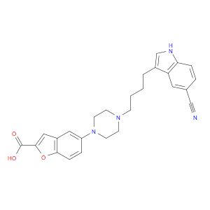 5-(4-(4-(5-CYANO-1H-INDOL-3-YL)BUTYL)PIPERAZIN-1-YL)BENZOFURAN-2-CARBOXYLIC ACID