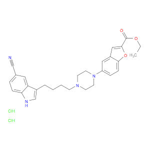 ETHYL 5-(4-(4-(5-CYANO-1H-INDOL-3-YL)BUTYL)PIPERAZIN-1-YL)BENZOFURAN-2-CARBOXYLATE (DIHYDROCHLORIDE)
