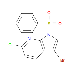 1-(BENZENESULFONYL)-3-BROMO-6-CHLORO-1H-PYRROLO[2,3-B]PYRIDINE