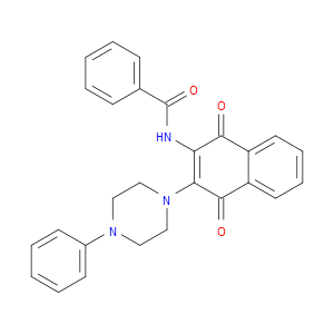 BENZAMIDE, N-[1,4-DIHYDRO-1,4-DIOXO-3-(4-PHENYL-1-PIPERAZINYL)-2-NAPHTHALENYL]-