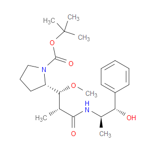 (S)-TERT-BUTYL 2-((1R,2R)-3-(((1S,2R)-1-HYDROXY-1-PHENYLPROPAN-2-YL)AMINO)-1-METHOXY-2-METHYL-3-OXOPROPYL)PYRROLIDINE-1-CARBOXYLATE - Click Image to Close