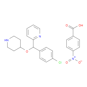 2-((4-CHLOROPHENYL)(PIPERIDIN-4-YLOXY)METHYL)PYRIDINE 4-NITROBENZOATE - Click Image to Close
