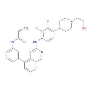 N-(3-(2-((2,3-DIFLUORO-4-(4-(2-HYDROXYETHYL)PIPERAZIN-1-YL)PHENYL)AMINO)QUINAZOLIN-8-YL)PHENYL)ACRYLAMIDE