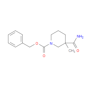 BENZYL 3-CARBAMOYL-3-METHYLPIPERIDINE-1-CARBOXYLATE