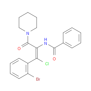 (Z)-N-(1-(2-BROMOPHENYL)-1-CHLORO-3-OXO-3-(PIPERIDIN-1-YL)PROP-1-EN-2-YL)BENZAMIDE
