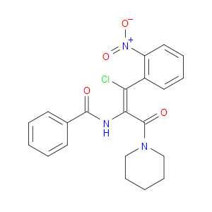 (Z)-N-(1-CHLORO-1-(2-NITROPHENYL)-3-OXO-3-(PIPERIDIN-1-YL)PROP-1-EN-2-YL)BENZAMIDE