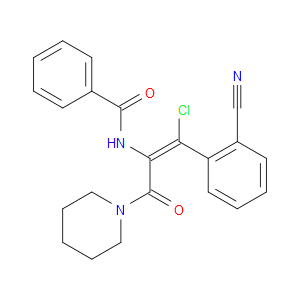 (Z)-N-(1-CHLORO-1-(2-CYANOPHENYL)-3-OXO-3-(PIPERIDIN-1-YL)PROP-1-EN-2-YL)BENZAMIDE