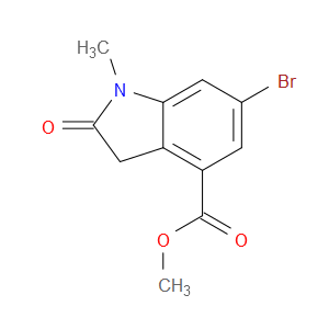 METHYL 6-BROMO-1-METHYL-2-OXO-2,3-DIHYDRO-1H-INDOLE-4-CARBOXYLATE - Click Image to Close