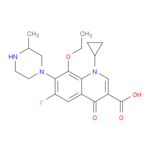 1-CYCLOPROPYL-8-ETHOXY-6-FLUORO-7-(3-METHYLPIPERAZIN-1-YL)-4-OXO-1,4-DIHYDROQUINOLINE-3-CARBOXYLIC ACID
