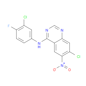 7-CHLORO-N-(3-CHLORO-4-FLUOROPHENYL)-6-NITROQUINAZOLIN-4-AMINE