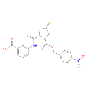 3-((2S,4S)-4-MERCAPTO-1-(((4-NITROBENZYL)OXY)CARBONYL)PYRROLIDINE-2-CARBOXAMIDO)BENZOIC ACID - Click Image to Close