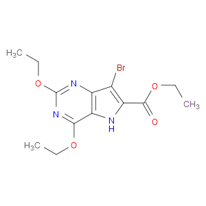 ETHYL 7-BROMO-2,4-DIETHOXY-5H-PYRROLO[3,2-D]PYRIMIDINE-6-CARBOXYLATE - Click Image to Close