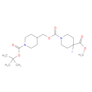 1-(1-[(TERT-BUTOXY)CARBONYL]PIPERIDIN-4-YL)METHYL 4-METHYL 4-FLUOROPIPERIDINE-1,4-DICARBOXYLATE - Click Image to Close
