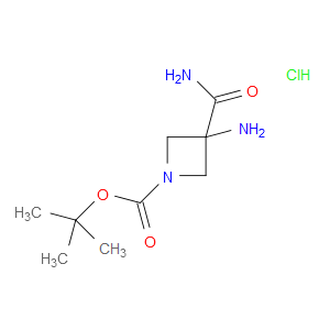 TERT-BUTYL 3-AMINO-3-CARBAMOYLAZETIDINE-1-CARBOXYLATE HYDROCHLORIDE - Click Image to Close