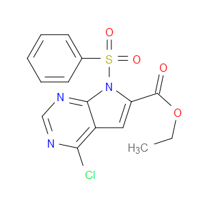ETHYL 4-CHLORO-7-(PHENYLSULFONYL)-7H-PYRROLO[2,3-D]PYRIMIDINE-6-CARBOXYLATE