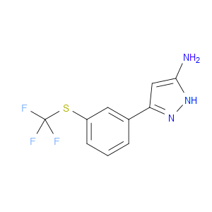 3-(3-((TRIFLUOROMETHYL)THIO)PHENYL)-1H-PYRAZOL-5-AMINE