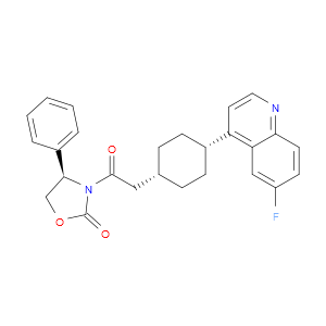 (R)-3-[2-[CIS-4-(6-FLUORO-4-QUINOLYL)CYCLOHEXYL]ACETYL]-4-PHENYL-2-OXAZOLIDINONE