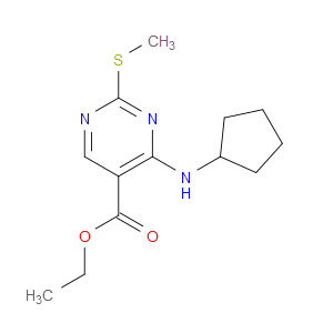 ETHYL 4-(CYCLOPENTYLAMINO)-2-(METHYLTHIO)PYRIMIDINE-5-CARBOXYLATE
