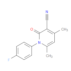 1-(4-FLUOROPHENYL)-4,6-DIMETHYL-2-OXO-1,2-DIHYDROPYRIDINE-3-CARBONITRILE - Click Image to Close