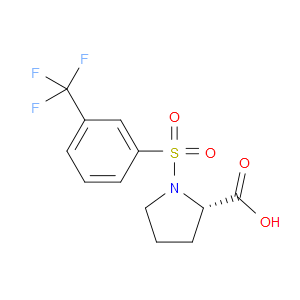 1-([3-(TRIFLUOROMETHYL)PHENYL]SULFONYL)-2-PYRROLIDINECARBOXYLIC ACID