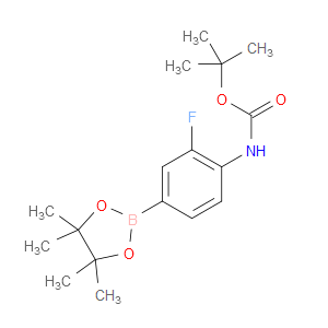 TERT-BUTYL 2-FLUORO-4-(4,4,5,5-TETRAMETHYL-1,3,2-DIOXABOROLAN-2-YL)PHENYLCARBAMATE - Click Image to Close