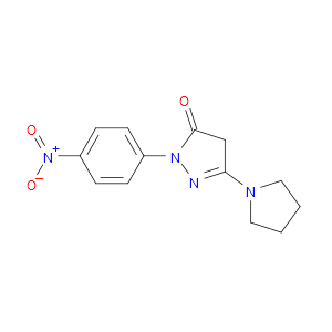 1-(4-NITROPHENYL)-3-PYRROLIDINO-2-PYRAZOLIN-5-ONE