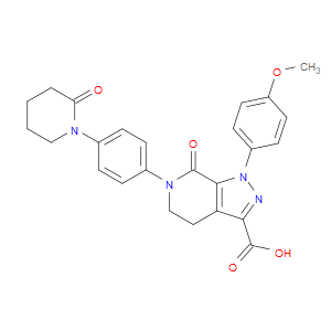 1-(4-METHOXYPHENYL)-7-OXO-6-(4-(2-OXOPIPERIDIN-1-YL)PHENYL)-4,5,6,7-TETRAHYDRO-1H-PYRAZOLO[3,4-C]PYRIDINE-3-CARBOXYLIC ACID - Click Image to Close