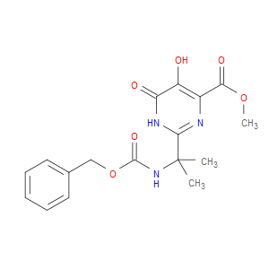 METHYL 2-(2-(BENZYLOXYCARBONYLAMINO)PROPAN-2-YL)-5-HYDROXY-6-OXO-1,6-DIHYDROPYRIMIDINE-4-CARBOXYLATE