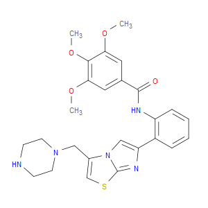 3,4,5-TRIMETHOXY-N-(2-(3-(PIPERAZIN-1-YLMETHYL)IMIDAZO[2,1-B]THIAZOL-6-YL)PHENYL)BENZAMIDE