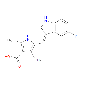 5-((Z)-(5-FLUORO-2-OXOINDOLIN-3-YLIDENE)METHYL)-2,4-DIMETHYL-1H-PYRROLE-3-CARBOXYLIC ACID
